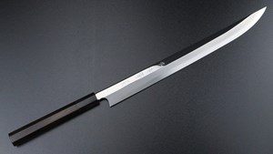 图片 赤澤  嵐 鏡面超仕上 劍柳刃(VG10)  配黑檀木刀鞘