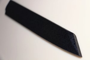 图片 黑漆 樸木 劍型柳刃 刀鞘