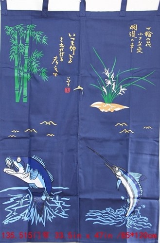 Picture of ML23  Japanese Style "Lively Lake" Decorative Curtain (515)