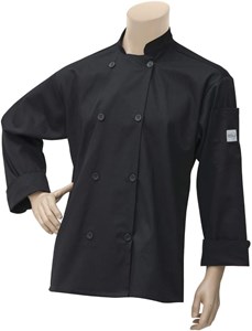 图片 Mercer Culinary M60010BKM Millennia Men's Cook Jacket with Traditional Buttons, Medium, Black