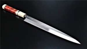 Picture of Izumimasa Chou  Ao-Ko Mizu Honyaki Yanagi with red wood handle 270mm  (SOLD OUT)