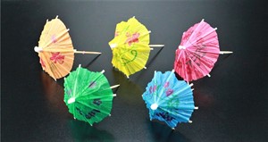 Picture of Bamboo Decoration #111 - Pack of 144 Colored Umbrellas