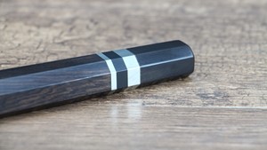 Picture of Ebony Handle With Three Nickel Silver Rings for Yanagi