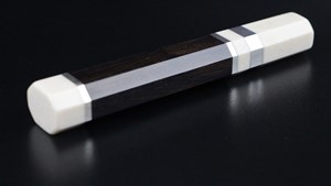 Picture of Ebony Handle W. Crystal Ivory Bolster & Nickel Silver for Gyuto