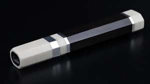 Picture of  Ebony Handle W. Crystal Ivory Bolster & Nickel Silver for Sujihiki