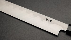 图片 赤澤 青一鋼 本霞 劍型 白木作 配極上黑檀木刀鞘