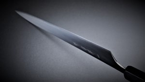 Yanagi Knife 柳葉刀鋪. 赤澤R2(SG2) 粉末鋼和牛刀(三白銅柄和極上刀鞘)