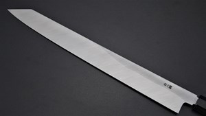 图片 赤澤 白鋼 本霞 劍型柳刃 黑檀3白銅柄和雞翅木刀鞘