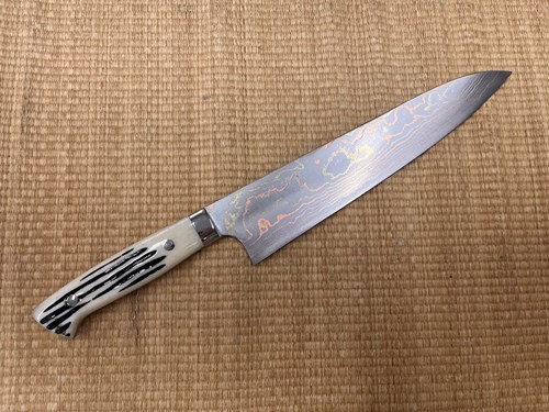 Picture of  Takeshi Saji Rainbow white Antler handle  Gyuto