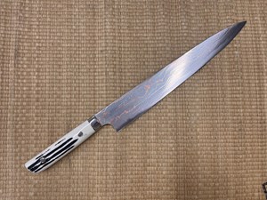 图片 佐治武士  彩虹 青鋼 白鹿角柄 筋引